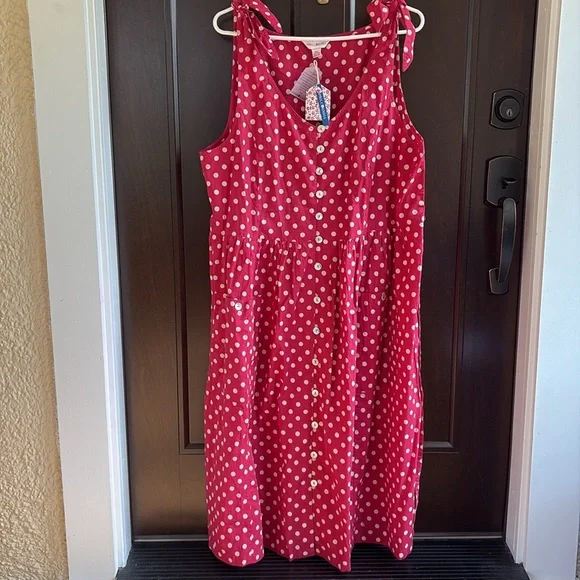 NWT April Cornell Molly Dot Dress Red Cream Size XXL / 1X - Picture 5 of 15